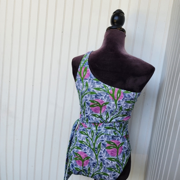 Liberty & Justice Women's One Shoulder High Leg Cheeky Cut Out One-Piece Sz L - Picture 16 of 16